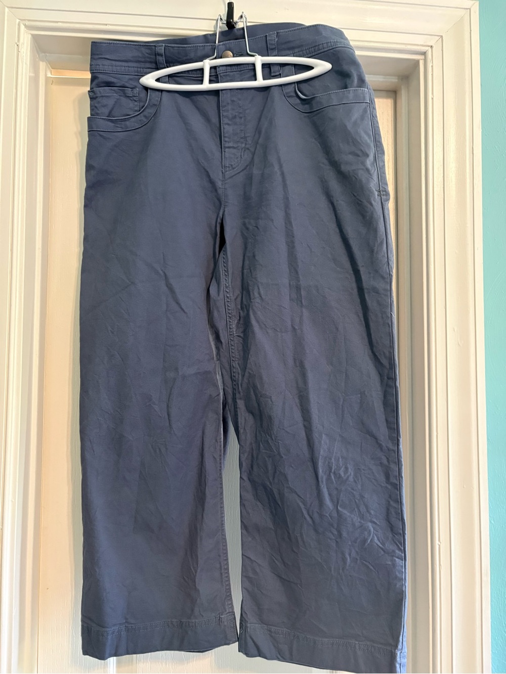 Toad&Co Women's Wide-Leg Chinos in High Tide, Blue